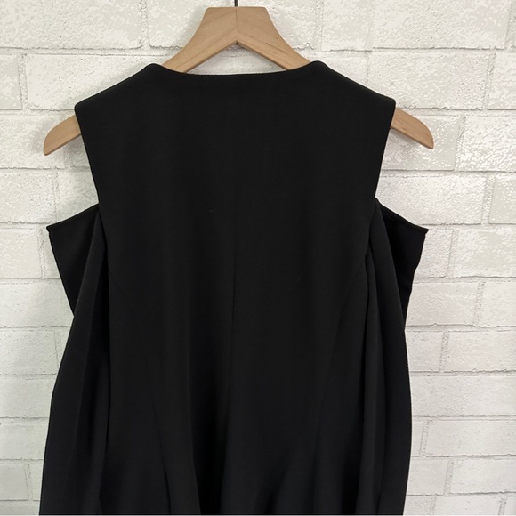 MICHAEL Michael Kors Black Cold Shoulder Single Button Jacket Blazer - Picture 9 of 12